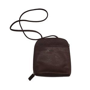 #16 Fossil Brown Leather Crossbody
